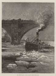 The Frozen Thames, a Study at London Bridge, looking East